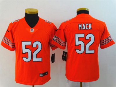 Youth Chicago Bears #52 Khalil Mack Orange Vapor Limited Jersey