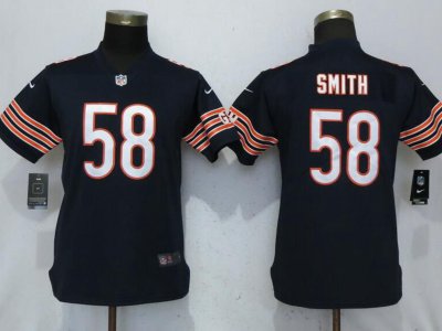 Women's Chicago Bears #58 Roquan Smith Blue Vapor Limited Jersey