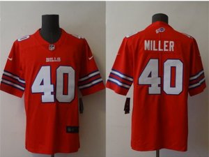 Buffalo Bills #40 Von Miller Red Alternate Vapor Limited Jersey