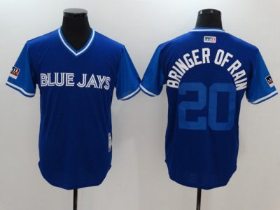 Toronto Blue Jays #20 Josh Donaldson "Bringer of Rain" Royal 2018 Players' Weekend Jersey