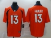 Denver Broncos #13 KJ Hamler Orange Vapor Limited Jersey