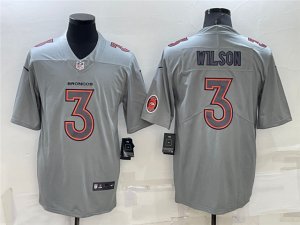 Denver Broncos #3 Russell Wilson Gray Atmosphere Fashion Limited Jersey
