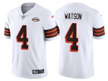 Cleveland Browns #4 Deshaun Watson White 1946 Collection Vapor Limited Jersey