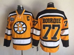 Boston Bruins #77 Ray Bourque 2010 Winter Classic Vintage CCM Gold Jersey