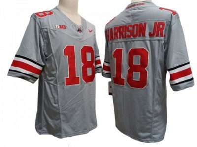 NCAA Ohio State Buckeyes #18 Marvin Harrison Jr. Gray Vapor F.U.S.E. Limited Jersey