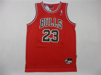 Chicago Bulls #23 Michael Jordan Throwback Red Jersey