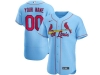 St. Louis Cardinals Custom #00 Light Blue Flex Base Jersey