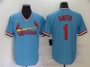 St. Louis Cardinals #1 Ozzie Smith Light Blue Cooperstown Collection Cool Base Jersey