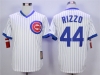 Chicago Cubs #44 Anthony Rizzo White Cooperstown Collection Cool Base Jersey