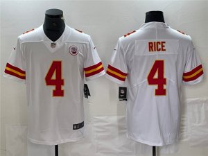 Kansas City Chiefs #4 Rashee Rice White Vapor Limited Jersey