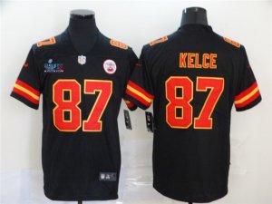 Kansas City Chiefs #87 Travis Kelce Black Super Bowl LVII Limited Jersey