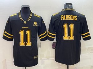 Dallas Cowboys #11 Micah Parsons Black Gold Vapor Limited Jersey