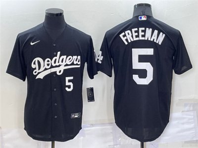 Los Angeles Dodgers #5 Freddie Freeman Black Turn Back The Clock Jersey