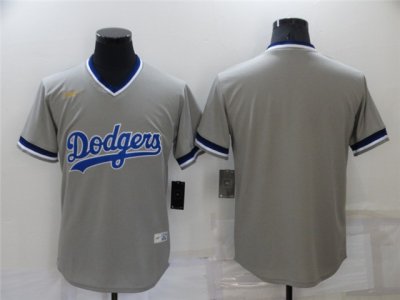 Los Angeles Dodgers Blank Gray Cooperstown Collection Cool Base Jersey