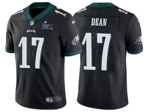Philadelphia Eagles #17 Nakobe Dean Black Super Bowl LVII Limited Jersey