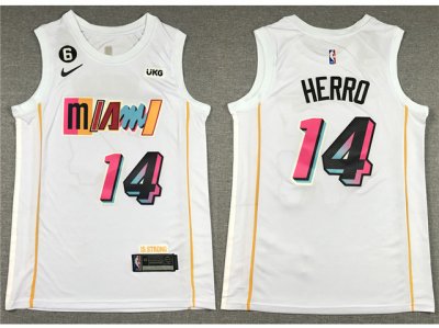 Miami Heat #14 Tyler Herro 2022-23 White City Edition Swingman Jersey
