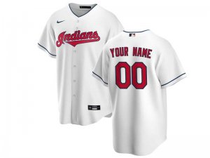 Cleveland Indians Custom #00 Home White Cool Base Jersey