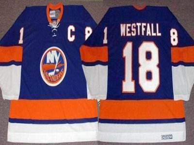 New York Islanders #18 Ed Westfall CCM Vintage Blue Jersey
