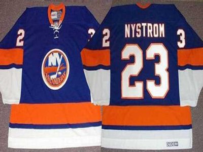 New York Islanders #23 Bob Nystrom 1982 CCM Vintage Blue Jersey