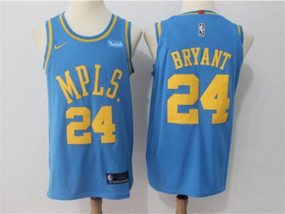 Los Angeles Lakers #24 Kobe Bryant Light Blue MPLS Authentic Jersey