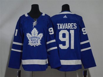 Women's Youth Toronto Maple Leafs #91 John Tavares Blue Jersey