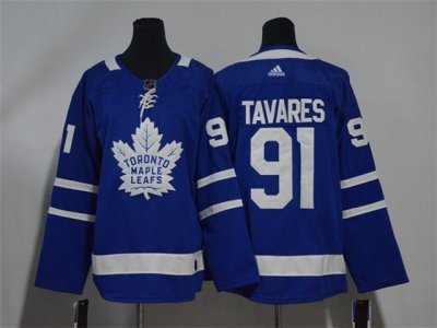 Women's Youth Toronto Maple Leafs #91 John Tavares Blue Jersey
