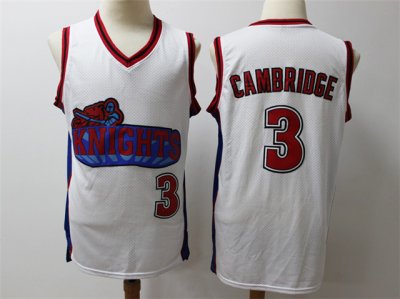 Like Mike Los Angeles Knights #3 Calvin Cambridge White Movie Basketball Jersey