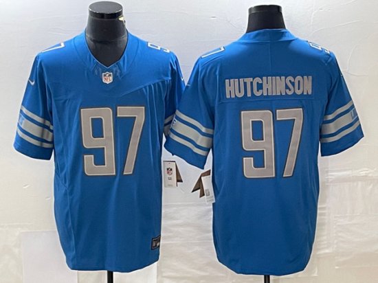 Detroit Lions #97 Aidan Hutchinson Blue Vapor F.U.S.E. Limited Jersey