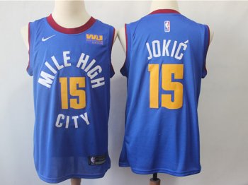 Denver Nuggets #15 Nikola Jokic Blue Swingman Jersey