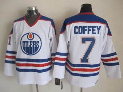 Edmonton Oilers #7 Paul Coffey 1987 CCM Vintage White Jersey