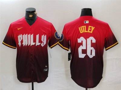 Philadelphia Phillies #26 Chase Utley Red 2024 City Connect Limited Jersey