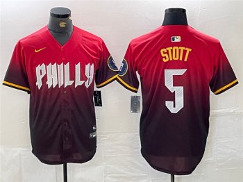 Philadelphia Phillies #5 Bryson Stott Red 2024 City Connect Limited Jersey