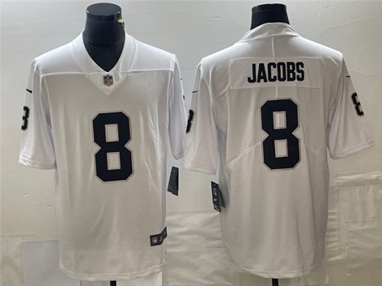 Las Vegas Raiders #8 Josh Jacobs White Vapor F.U.S.E. Limited Jersey