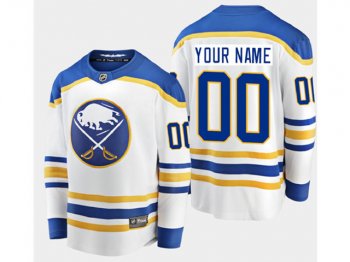 Buffalo Sabres #00 Away White Custom Jersey