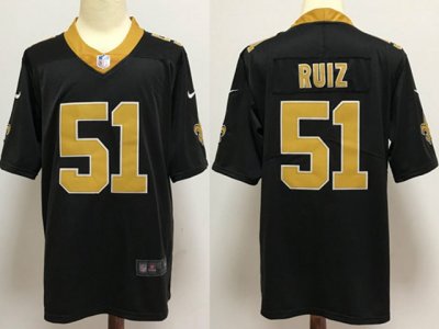 New Orleans Saints #51 Cesar Ruiz Black Vapor Limited Jersey