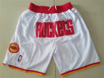 Houston Rockets Just Don Rockets White Basketball Shorts