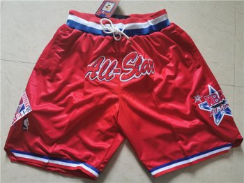 NBA 1991 All Star Game Just Don Red Basketball Shorts