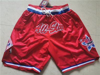 NBA 1991 All Star Game Just Don "All Star" Red Basketball Shorts