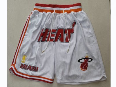 Miami Heat Just Don Heat White Basketball Shorts