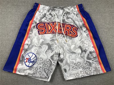 Philadelphia 76ers Year Of the Tiger Sixers White Basketball Shorts