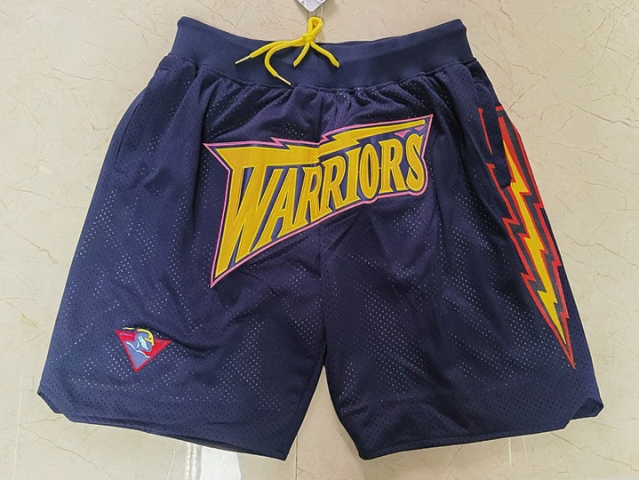 Golden State Warriors Just Don Navy Classic Basketball Shorts - Click Image to Close