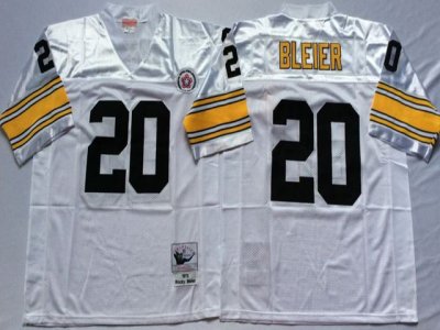 Pittsburgh Steelers #20 Rocky Bleier 1975 Throwback White Jersey