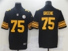 Pittsburgh Steelers #75 Joe Greene Black Color Rush Limited Jersey