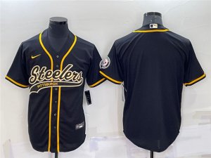 Pittsburgh Steelers Black Baseball Cool Base Team Jersey