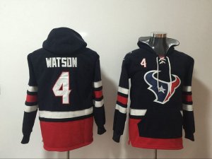 Houston Texans #4 Deshaun Watson Black Pocket Pullover Hoodie