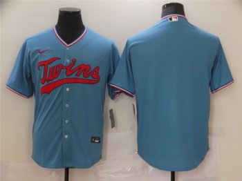 Minnesota Twins Blank Light Blue Cool Base Jersey