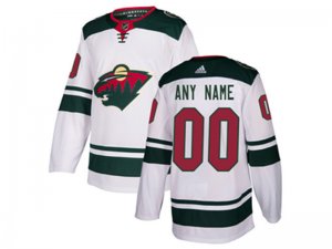 Minnesota Wild #00 Away White Custom Jersey