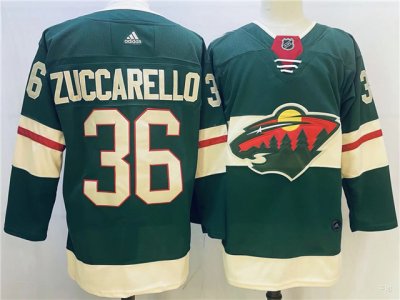 Minnesota Wild #36 Mats Zuccarello Green Jersey