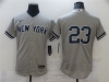 New York Yankees #23 Don Mattingly Gray Flex Base Jersey
