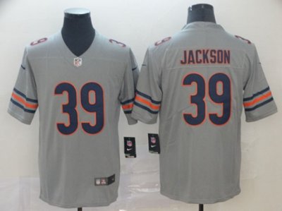 Chicago Bears #39 Eddie Jackson Silver Inverted Legend Vapor Limited Jersey